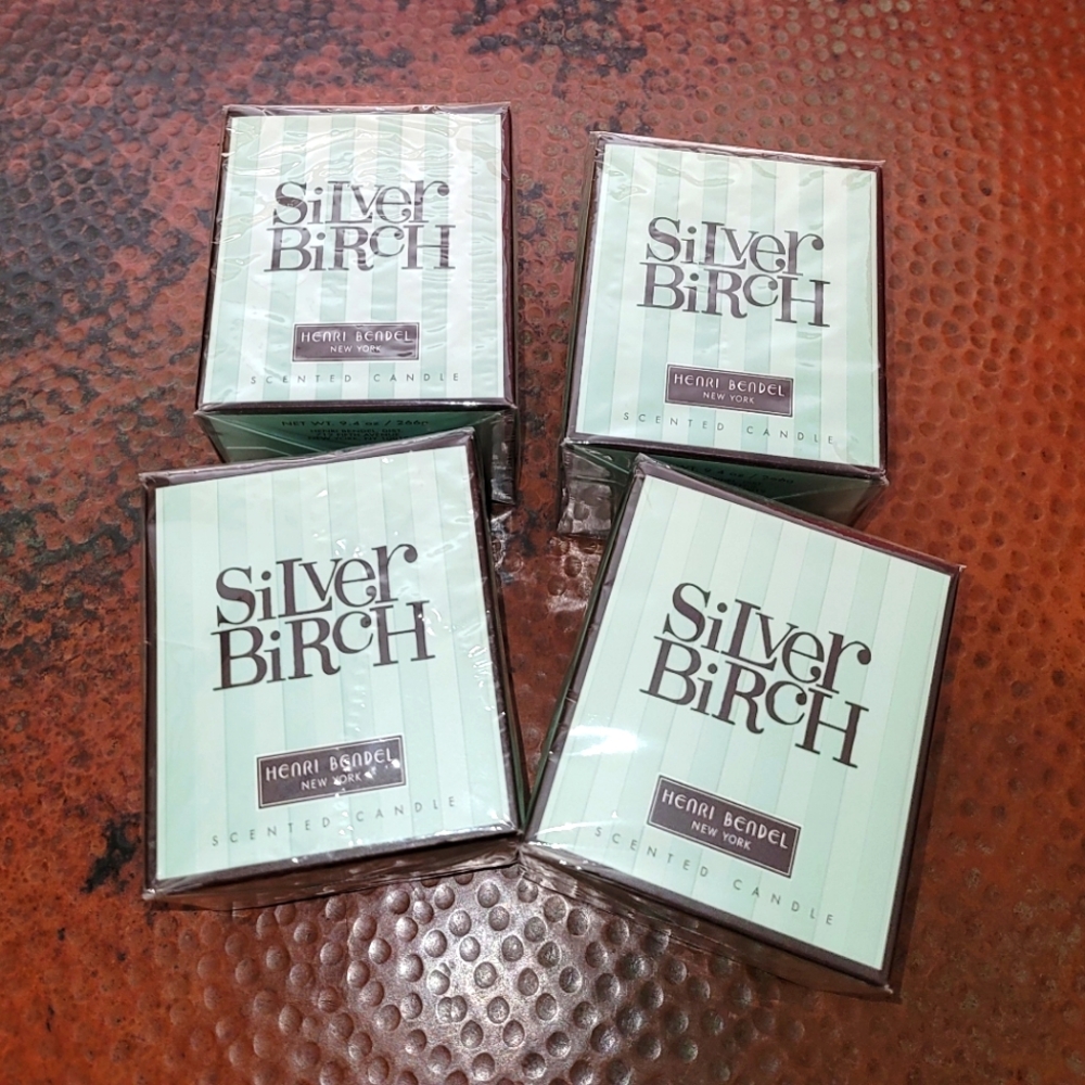 COPY - Lot of 4 New Factory Sealed Henri Bendel New York Candles Silver Birch